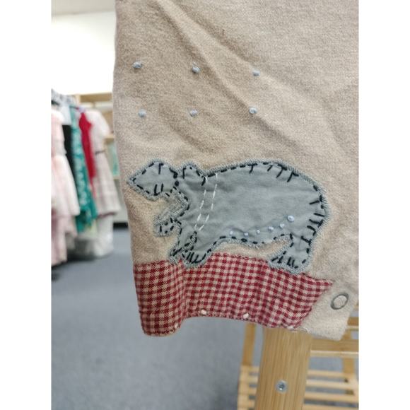 Vintage Baby Gap Hippo Bubble Romper Overall 0-3 Month Patches 90s - Picture 4 of 7